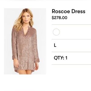 MuMu Roscoe Dress, Sequined, Long Sleeve